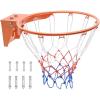 VEVOR Basketball Hoop/Rim 18″, 28 32 Inchs PC Backboard, 5-7 ft Height Adjustable, Basketball Portable Hoop & Goal, Regulation Basketball Hoop Outdoor, Teens, Adults, Basketball Court, Schools, Parks(18in Upgraded Rim)