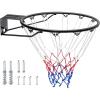 VEVOR Basketball Hoop/Rim 18″, 28 32 Inchs PC Backboard, 5-7 ft Height Adjustable, Basketball Portable Hoop & Goal, Regulation Basketball Hoop Outdoor, Teens, Adults, Basketball Court, Schools, Parks(18in Black Rim)