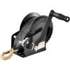 VEVOR Boat Winch,1200 lbs Capacity Hand Boat Trailer Winch Heavy Duty Rope Crank with 23 ft Polyester Strap and Two-Way Ratchet, Manual Operated Hand Crank Winch for Trailer, Boat or ATV Towing(1600 LBS)