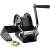 VEVOR Boat Winch,1200 lbs Capacity Hand Boat Trailer Winch Heavy Duty Rope Crank with 23 ft Polyester Strap and Two-Way Ratchet, Manual Operated Hand Crank Winch for Trailer, Boat or ATV Towing(1200 LBS)