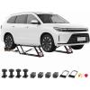 VEVOR Car Lift, 7000 lbs Capacity Car Lifts for Home Garage, 3-Level Adjustable with 29.4″ Lift Height & Remote Control, Auto Lock Portable Car Lift with 4 Rubber Pads & 4 Lifting Columns