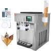 VEVOR Commercial Ice Cream Machine, 21 QT/H Yield, 1800W 3-Flavor Countertop Soft Serve Ice Cream Maker, 2 x 4L Hopper 2 x 1.8L Cylinder, LCD Panel Auto Clean Pre-cooling, for Restaurant Snack Bar