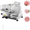 VEVOR Commercial Meat Slicer, 10 inch Electric Food Slicer, 240W Frozen Meat Deli Slicer, Premium Chromium-plated Steel Blade Semi-Auto Meat Slicer For Commercial and Home use(10IN-180W)