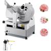 VEVOR Commercial Meat Slicer, 10 inch Electric Food Slicer, 240W Frozen Meat Deli Slicer, Premium Chromium-plated Steel Blade Semi-Auto Meat Slicer For Commercial and Home use(12IN-180W + 370W)