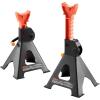 VEVOR Jack Stands, 3 Ton (6,000 lbs) Capacity Car Jack Stands, 10.8-16.3 inch Adjustable Height, for lifting SUV, Pickup Truck, Car and UTV/ATV, Red, 1 Pair(3T Single Locking)