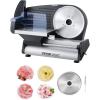VEVOR Meat Slicer, 7.5 inch Electric Deli Food Slicer, 180W Meat Cutter with two Premium SUS420 Blades, 0-0.6 inch Adjustable Thickness, ETL Certified Food Slicer Machine for Home Use
