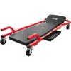 VEVOR Mechanic Garage Creeper, 44-Inch, 300 lbs Capacity Automotive Rolling Creeper with 6 Casters Adjustable Cushioned Headrest Tool Tray, Heavy Duty Steel Frame for Garages, Repair Shops, and DIY(44 inch)