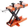 VEVOR Motorcycle Lift, 1100 LBS Motorcycle Lift ATV Scissor Lift Jack with Dolly & Hand Crank, Center Hoist Crank Stand with Wide Deck & Tool Tray for Street Bikes, Cruiser Bikes, Touring Motorcycles(with saddle)