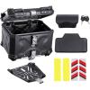 VEVOR Motorcycle Top Case 65L, Universal Aluminum Alloy Motorbike Tail Box with Leather Lining, Waterproof Detachable Motorcycle Top Box with Lock & Back Cushion, Fit for 99% of Motorcycle Frames(45 L)