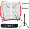 VEVOR Portable Baseball Softball Practice Net – 7x7ft Replacement Net with Strike Zone (Net Only, Bow Frame Not Included)