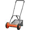 VEVOR Push Reel Lawn Mower 16 inch, 5 Blades Manual Push Mower No Motor, 0.6-1.75 in Adjustable Cutting Height, Walk-Behind Lawn Mowers with Grass Catcher Bag for Green Lawns, Driveways, Courtyards(16 inch)