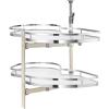 VEVOR Swing Left Blind Corner Cabinet, Pull Out Organizer for 36 inch Width Blind Cabinet, 2 Tier Height Adjustable Swing Tray, Soft Close Kitchen Cloud Blind Organizer, Left Open(2 Tier – Left Open)