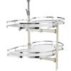 VEVOR Swing Left Blind Corner Cabinet, Pull Out Organizer for 36 inch Width Blind Cabinet, 2 Tier Height Adjustable Swing Tray, Soft Close Kitchen Cloud Blind Organizer, Left Open(2 Tier – Right Open)