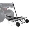 VEVOR Tow Behind Dethatcher, 60-inch Tow Dethatcher with 32 Steel Tines, 3-Point Lawn Dethatcher Rake with Attachments for Tractor, Landscape Rake for Garden, Farm, Grass(48″Tow Dethatcher)