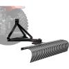 VEVOR Tow Behind Dethatcher, 60-inch Tow Dethatcher with 32 Steel Tines, 3-Point Lawn Dethatcher Rake with Attachments for Tractor, Landscape Rake for Garden, Farm, Grass(72″Dethatcher with 3-point Attachments)