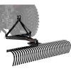 VEVOR Tow Behind Dethatcher, 60-inch Tow Dethatcher with 32 Steel Tines, 3-Point Lawn Dethatcher Rake with Attachments for Tractor, Landscape Rake for Garden, Farm, Grass(60″Dethatcher with 3-point Attachments)