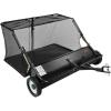 VEVOR Tow Behind Lawn Sweeper, 44 in Pull Behind Lawn Sweeper, 25 cu. ft Large Capacity Leaf & Grass Collector, Heavy Duty Garden Sweeper with Adjustable Sweeping Height for Yard, Lawn, Farm(48 Inch)