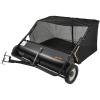 VEVOR Tow Behind Lawn Sweeper, 44 in Pull Behind Lawn Sweeper, 25 cu. ft Large Capacity Leaf & Grass Collector, Heavy Duty Garden Sweeper with Adjustable Sweeping Height for Yard, Lawn, Farm(50 Inch（Newer）)