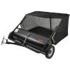 VEVOR Tow Behind Lawn Sweeper, 44 in Pull Behind Lawn Sweeper, 25 cu. ft Large Capacity Leaf & Grass Collector, Heavy Duty Garden Sweeper with Adjustable Sweeping Height for Yard, Lawn, Farm(44 Inch)