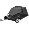 VEVOR Tow Behind Lawn Sweeper, 44 in Pull Behind Lawn Sweeper, 25 cu. ft Large Capacity Leaf & Grass Collector, Heavy Duty Garden Sweeper with Adjustable Sweeping Height for Yard, Lawn, Farm(42 Inch)
