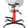 VEVOR Transmission Jack,0.75 Ton/1660 lbs Capacity Hydraulic Telescopic Transmission Jack, 2-Stage Floor Jack Stand with Foot Pedal, 360° Swivel Wheel, Garage/Shop Lift Hoist, Red(1660LBS)
