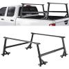 VEVOR Truck Rack, 800 lbs Capacity, 71″x32″ Aluminum Ladder Rack for Truck with 8 Non-Drilling C-Clamps, Heavy Duty Truck Bed Rack Two-Bar Set for Kayak, Surfboard, Lumber, Ladder(With Side Panels)