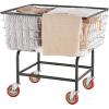 VEVOR Wire Laundry Cart, 2.8Bushel Wire Laundry Basket with Wheels, 26.7”x21.7”x26.4” Commercial Basket Cart, Steel Frame with Chrome Finish, 4″ Casters(2.8 Bushel–26.7”x21.7”x26.4”)