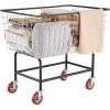 VEVOR Wire Laundry Cart, 2.8Bushel Wire Laundry Basket with Wheels, 26.7”x21.7”x26.4” Commercial Basket Cart, Steel Frame with Chrome Finish, 4″ Casters(3.8 Bushel–32.5”x21.3”x29.9”)