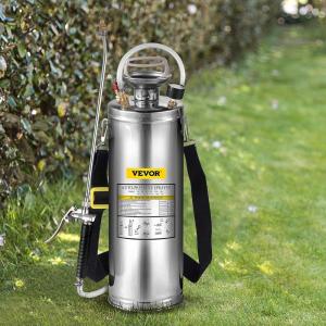 Happybuy 3 Gallon Stainless Steel Sprayer, 20″ Wand & 3FT Reinforced Hose, Hand Pump Sprayer with Pressure Gauge, Safety Valve & Adjustable Nozzle, Weed Sprayers for Lawn, Gardening & Sanitizing(3 Gallon)