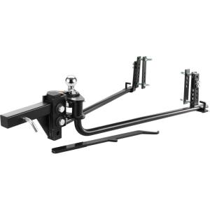 VEOVR Weight Distribution Hitch, 1,000 lbs Weight Distributing Hitches Kit with Sway Control for Trailer, 2-in Solid Steel Shank, 2-5/16 in Alloy Steel Ball, Powder Coated Load Leveling Hitch, Black(1000lbs)