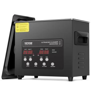 VEVOR 10L Ultra Sonic Cleaner, 240W Digital Ultrasonic Cleaning Machine with Gentle Mode & Upgraded Degassing, 40kHz Industrial Ultrasound Cleaner with Heater & Timer for Retainer, Jewelry, Tools(3L)