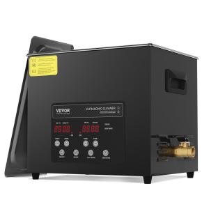 VEVOR 10L Ultra Sonic Cleaner, 240W Digital Ultrasonic Cleaning Machine with Gentle Mode & Upgraded Degassing, 40kHz Industrial Ultrasound Cleaner with Heater & Timer for Retainer, Jewelry, Tools(10L)