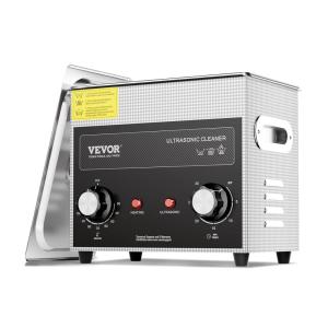 VEVOR 3L Sonic Cleaner with Heater Timer & Basket, Professional Digital Sonic Cavitation Machine, 120W Cleaning Machine for Watch Instruments, Glasses, Coin, Metal Parts, Tool(3L)
