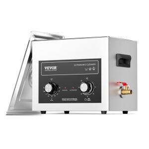 VEVOR 3L Sonic Cleaner with Heater Timer & Basket, Professional Digital Sonic Cavitation Machine, 120W Cleaning Machine for Watch Instruments, Glasses, Coin, Metal Parts, Tool(10L)