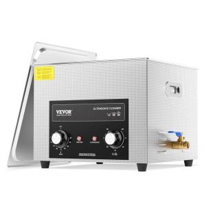 VEVOR 3L Sonic Cleaner with Heater Timer & Basket, Professional Digital Sonic Cavitation Machine, 120W Cleaning Machine for Watch Instruments, Glasses, Coin, Metal Parts, Tool(15L)