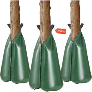VEVOR 4 Pack 20 Gallons Tree Watering Bag, Slow Release Tree Watering Bags, Refillable Tree Drip Irrigation Water Bags for Trees, Durable Tree Watering System for Deep Root Targeting(3Pcs 20Gal)