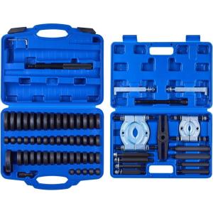 VEVOR 52pcs Custom Bushing Bearing And Seal Driver Set & 16pcs Slide Hammer Puller Set, 2 in 1 Bushing Bearing Driver Press Kit, Heavy Duty Removal Puller Installation Set with 49 Bushings, 10 Collets(bearing puller/bearing race driver)