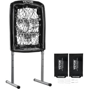 VEVOR 9 Hole Baseball Net, Softball Baseball Training Equipment for Hitting Pitching Practice, Heavy Duty Height Adjustable Trainer Aid with Strike Zone & 4 Ground Stakes, for Youth Adults(21x29INCH)