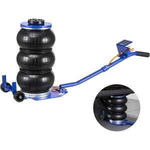 VEVOR Air Jack, 3 Ton/6613 lbs Triple Bag Air Jack, Airbag with Six Steel Pipes, Lift Up to 17.7 inch/450 mm, 1-6 s Fast Lifting Pneumatic with Long Handle & Rubber Pad for Cars, SUVs, Pickup Trucks(Long Handle)