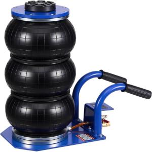 VEVOR Air Jack, 3 Ton/6613 lbs Triple Bag Air Jack, Airbag with Six Steel Pipes, Lift Up to 17.7 inch/450 mm, 1-6 s Fast Lifting Pneumatic with Long Handle & Rubber Pad for Cars, SUVs, Pickup Trucks(Short Handle)