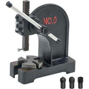 VEVOR Arbor Press, 1 Ton Manual Arbor Press with Handwheel, 5.9″ Maximum Height, Cast Iron Heavy-duty Manual Desktop Arbor Press, Precision Hand Press for Stamping, Bending, Stretching, Forming(0.5T)
