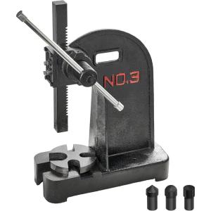 VEVOR Arbor Press, 1 Ton Manual Arbor Press with Handwheel, 5.9″ Maximum Height, Cast Iron Heavy-duty Manual Desktop Arbor Press, Precision Hand Press for Stamping, Bending, Stretching, Forming(3T)