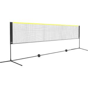 VEVOR Badminton Net, Height Adjustable Volleyball Net, Wide Foldable Pickleball Net, Portable Easy Setup Tennis Net Set with Poles, Stand and Carry Bag, for Kids Backyard Game Indoor Outdoor Use(17ft)
