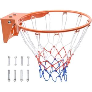VEVOR Basketball Hoop/Rim 18″, 28 32 Inchs PC Backboard, 5-7 ft Height Adjustable, Basketball Portable Hoop & Goal, Regulation Basketball Hoop Outdoor, Teens, Adults, Basketball Court, Schools, Parks(18in Upgraded Rim)
