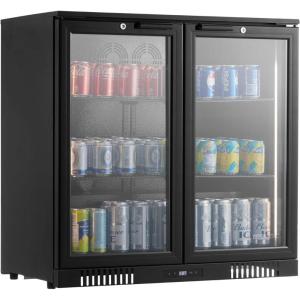 VEVOR Beverage Refrigerator Cooler, 154 Can Beverage Fridge, Mini Fridge with Glass Door, Adjustable Shelves, Digital Temperature Control, Built-in & Freestanding Soda Beer Fridge for Home Office Bar(246 Can)
