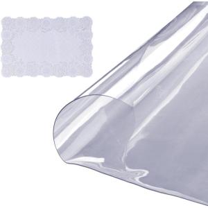 VEVOR Clear Table Cover Protector, 48 inch/1230 mm Round Table Cover, 1.5 mm Thick PVC Plastic Tablecloth, Waterproof Desktop Protector for Writing Desk, Coffee Table, Dining Room Table(42″ (Round))