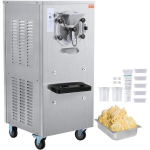 VEVOR Commercial Ice Cream Machine, 2400w 1-Flavor Hard Serve Ice Cream Maker, 20-25L/H Yield, 8L Stainless Steel Cylinder, Digital Control Auto Clean, Adjustable Texture for Restaurants, Snack Bars