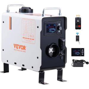 VEVOR Diesel Heater, 8KW, DC 12V, All in One Portable Diesel Air Heater with Bluetooth APP Control, Remote Control and LCD Screen, 1.2 Gal Fuel Tank for Vehicles, Vans, RVs, Campers, and Garages(White)
