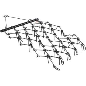 VEVOR Drag Harrow, 4 x 5 ft Chain Harrow – Made from Q235 Steel, UTV Tractor Attachments for Landscape Leveling or Sod Prepping, Durable Harrow Rake for Gravel Driveway, Farm Field Garden Black(4 x 5.6 ft)