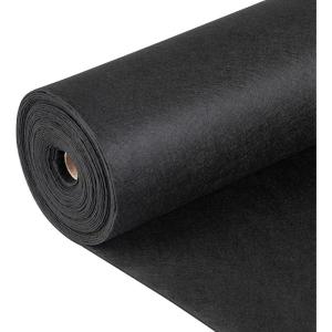 VEVOR Driveway Fabric, Heavy Duty 6x300ft 3oz Woven Landscape Fabric, Garden Weed Barrier Fabric, Weed Control Fabric, Geotextile Fabric for Landscaping, Ground Cover, Weed Block Gardening Mat, Black(Non Woven)